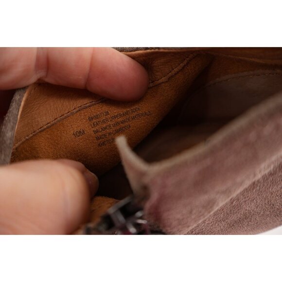 Sofft Siri Taupe Brown Ankle Boots Booties Wedge Size 10 Side Zip Comfy - Picture 10 of 11